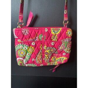 Bella Taylor Quilted Crossbody Bag Pink Paisley Floral